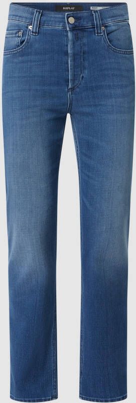 Replay Straight fit high rise jeans met stretch model 'Mailke'