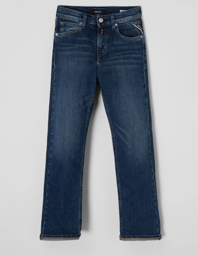 Replay Straight fit jeans met stretch model 'Thad'