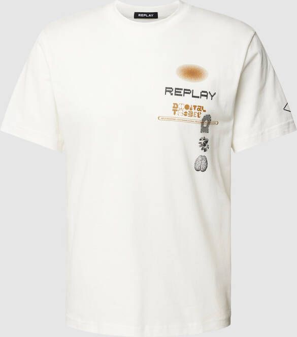Replay T-shirt met labelprint
