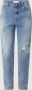 Replay Tapered fit high waist jeans met stretch model 'Kiley' - Thumbnail 1