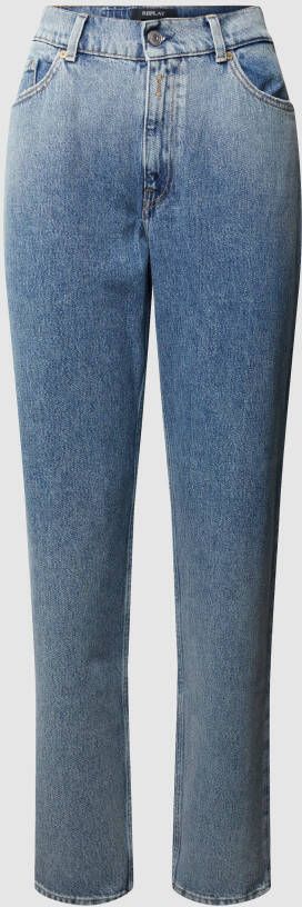 Replay Tapered fit jeans met hoge band model 'Kiley'