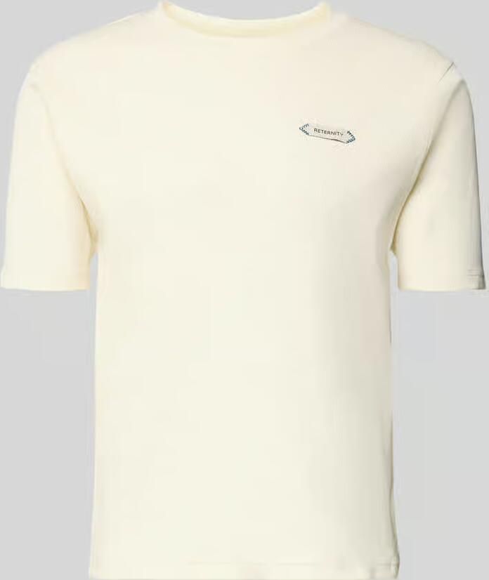RETERNITY Slim Fit t-shirt van elastische katoenmix model 'L ATELIER'