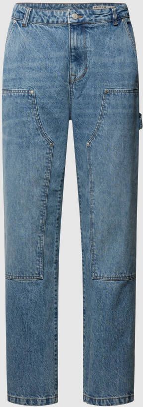 REVIEW Baggy fit jeans met labeldetail