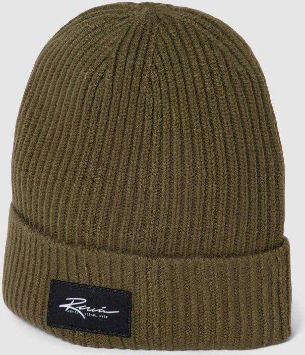 REVIEW Beanie met labelpatch