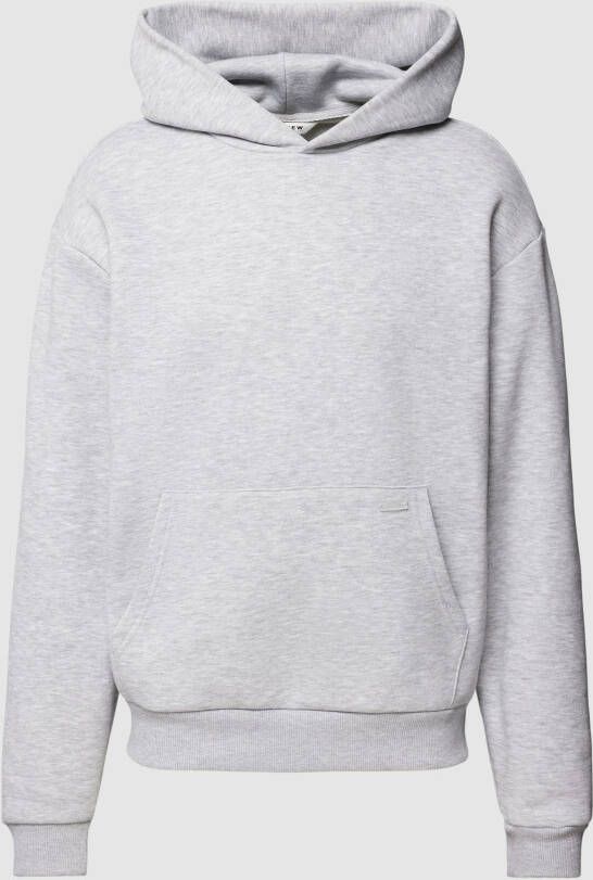 REVIEW Hoodie met labeldetail model 'KANGAROO'