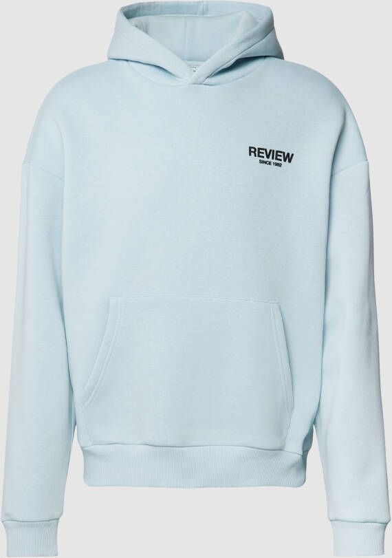 REVIEW Hoodie met labelprint