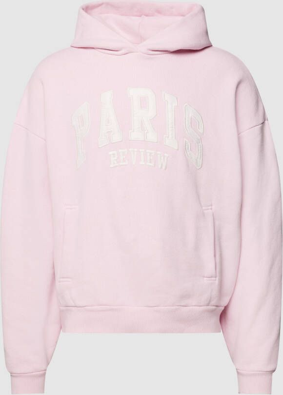 REVIEW Hoodie met labelstitching