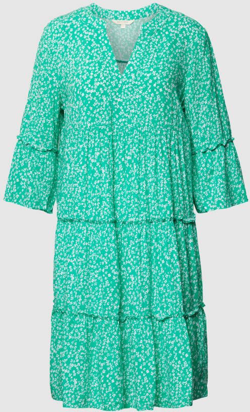 Review Knielange jurk met all-over bloemenmotief