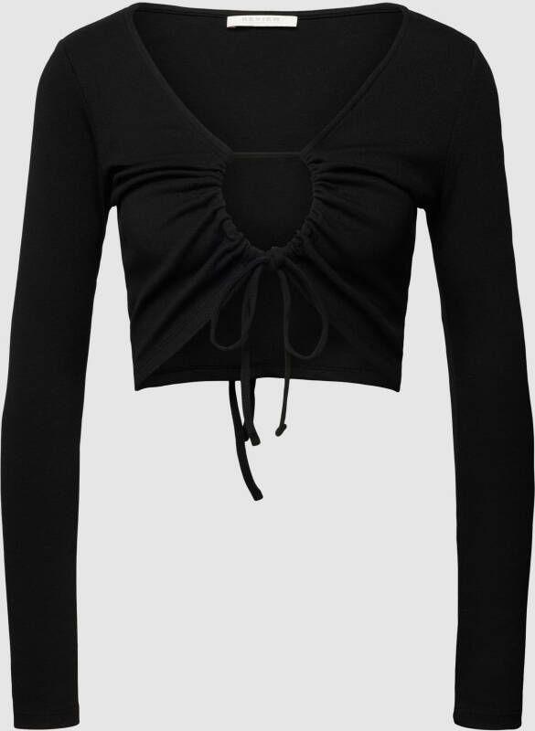 Review Kort shirt met lange mouwen en cut-out