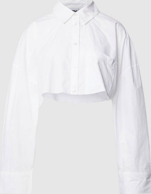 Review Korte blouse met overhemdkraag