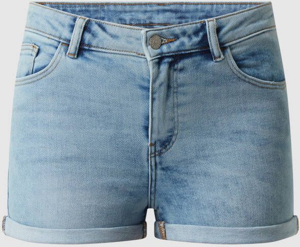 REVIEW Korte jeans van sweat-denim