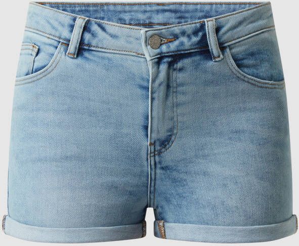 Review Korte jeans van sweat-denim