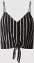 Review Korte top met strikdetail model 'VISC KNOT STRIPE' - Thumbnail 1