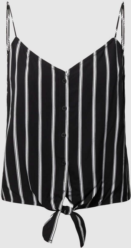 Review Korte top met strikdetail model 'VISC KNOT STRIPE'