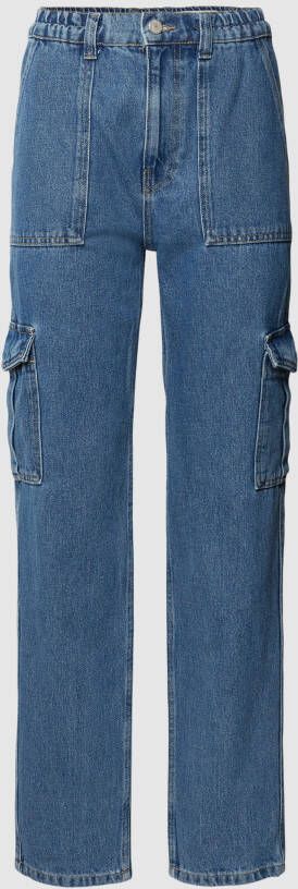 Review Relaxed fit jeans met cargozakken
