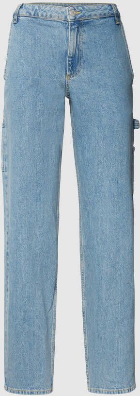 Review Relaxed fit jeans met high waist