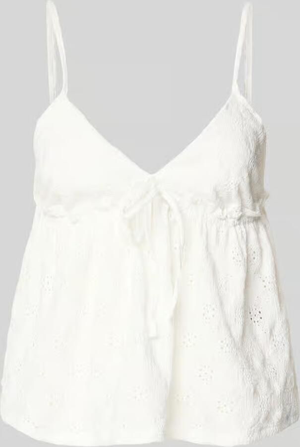 REVIEW Babydoll-top met peplumdetail en opengewerkte borduursels - Foto 2