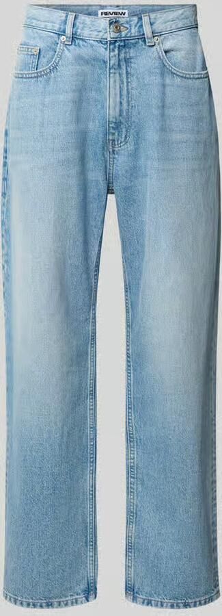 REVIEW baggy fit jeans met knoopsluiting