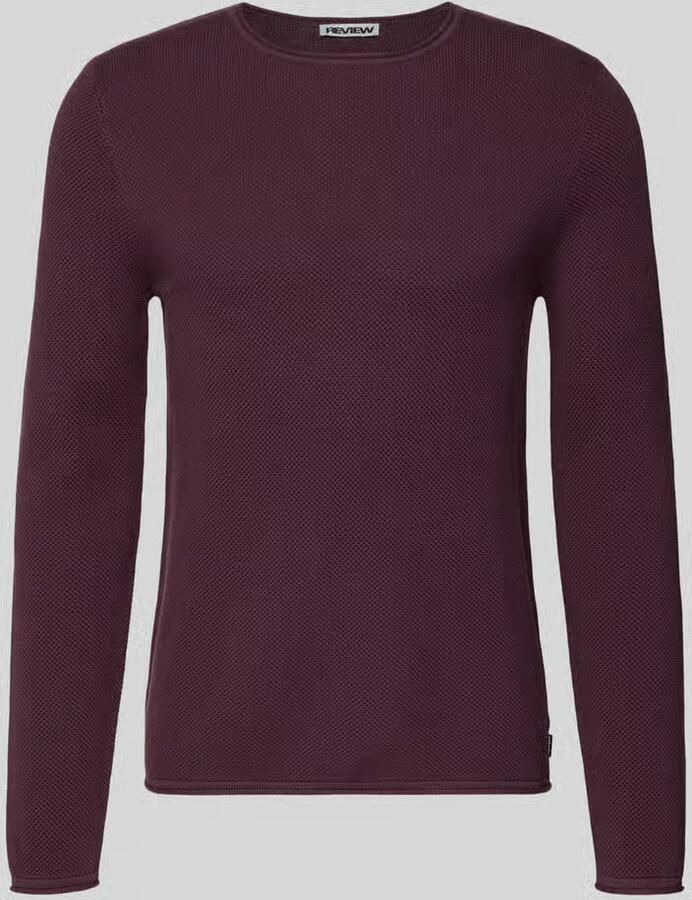 REVIEW Basic gebreide pullover met ronde hals en rolranden - Foto 2