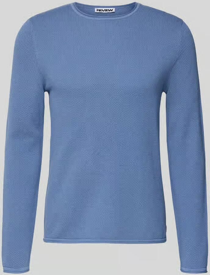 REVIEW Basic gebreide pullover met ronde hals en rolranden - Foto 2