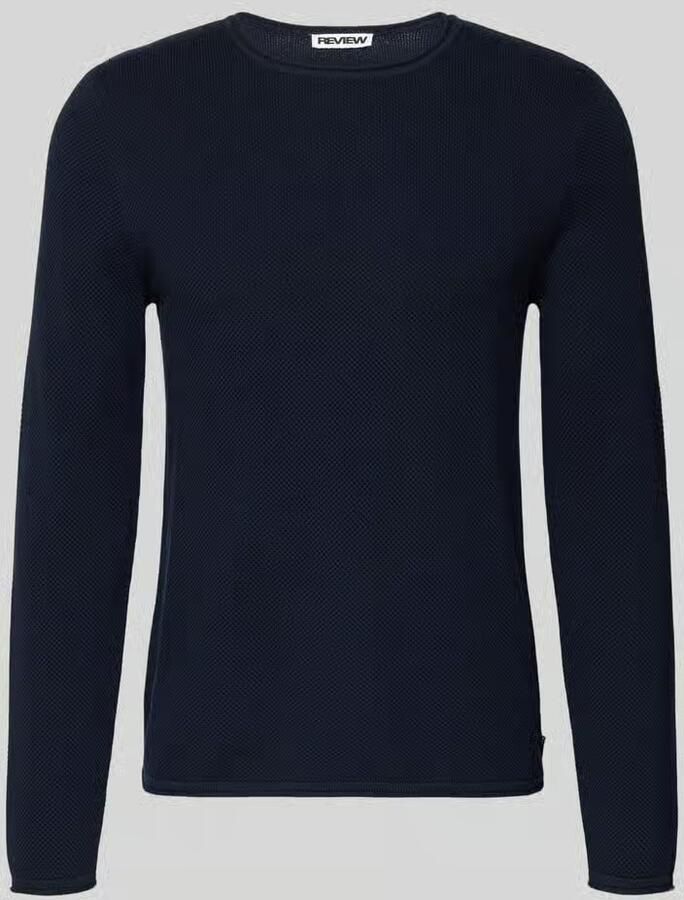 REVIEW Basic gebreide pullover met ronde hals en rolranden - Foto 2