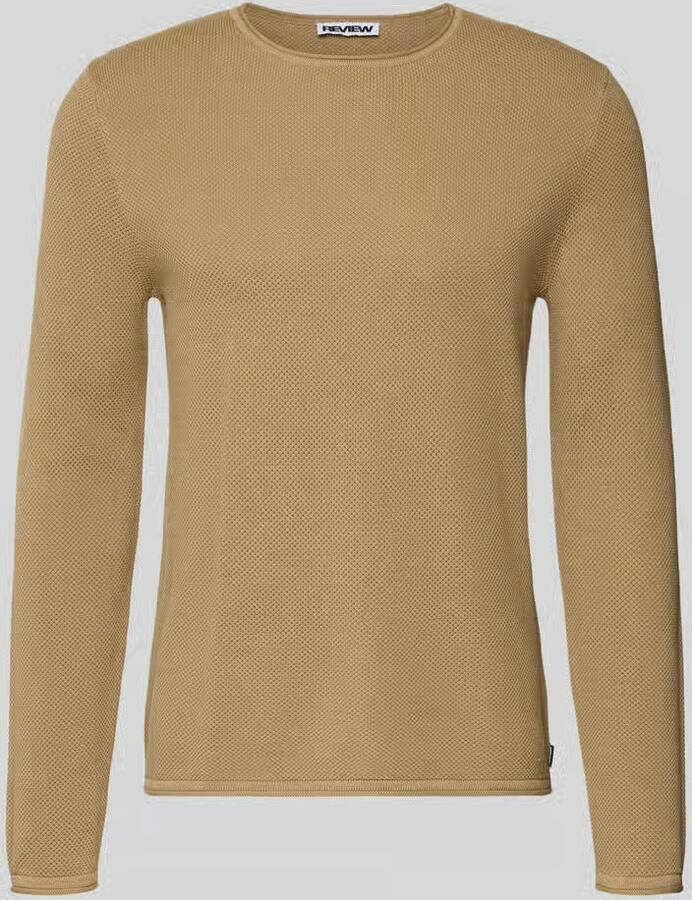 REVIEW Basic gebreide pullover met ronde hals en rolranden - Foto 2