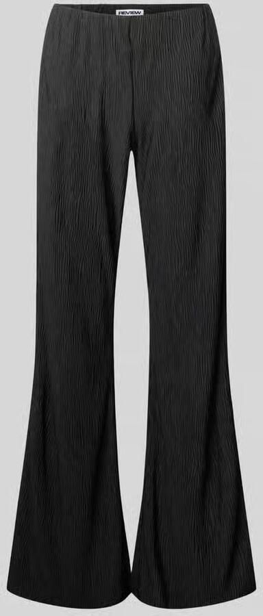 REVIEW Flared cut broek met plissévouwen en elastische band - Foto 2