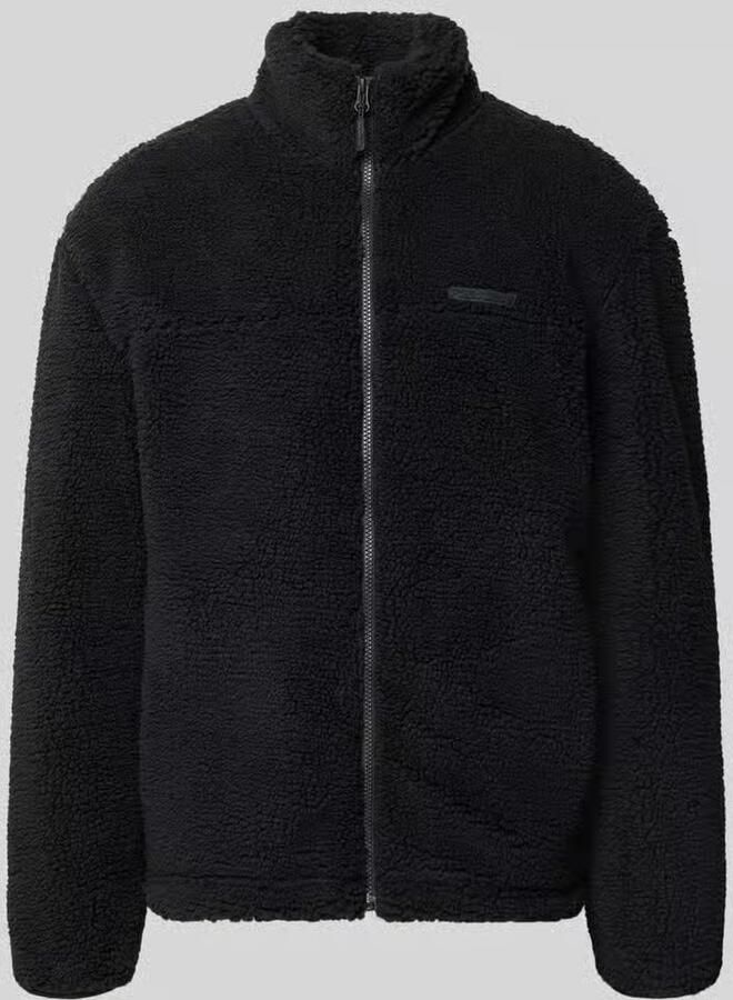 REVIEW Fleecejack met labeldetail en ritssluiting