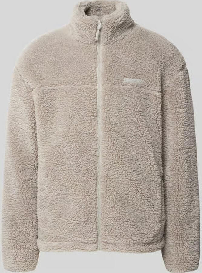 REVIEW Fleecejack met labeldetail en ritssluiting