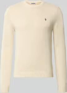 REVIEW Gebreide pullover met geribde boorden
