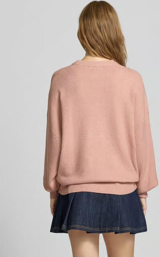 REVIEW Gebreide pullover met labelprint