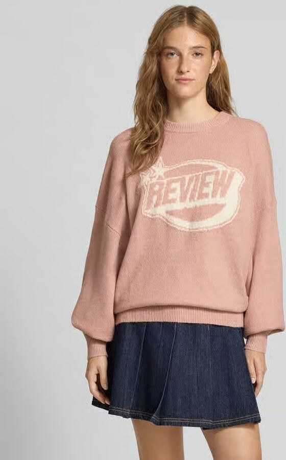 REVIEW Gebreide pullover met labelprint - Foto 2