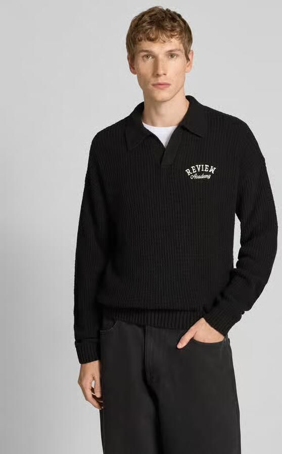 REVIEW Gebreide pullover met labelstitching - Foto 2