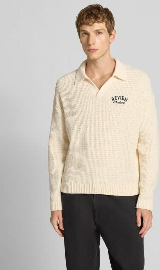 REVIEW Gebreide pullover met labelstitching - Foto 2