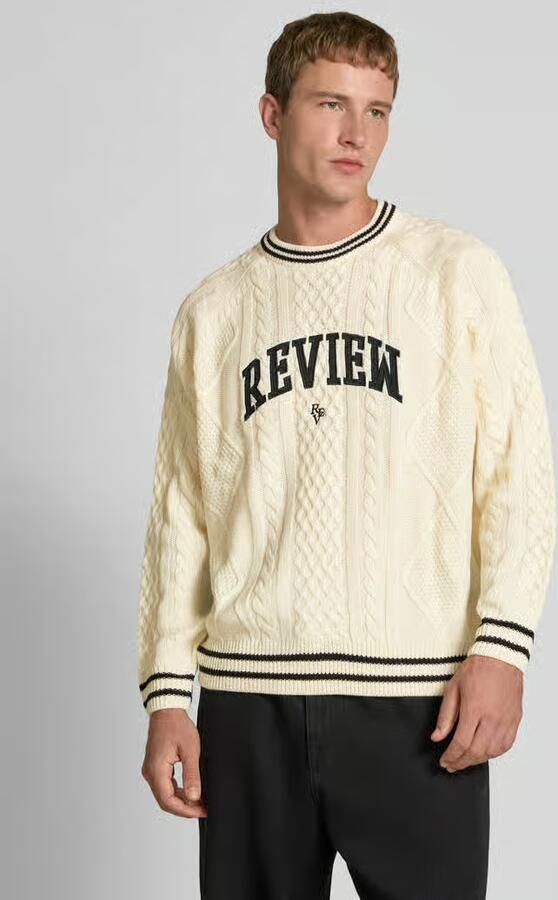 REVIEW Gebreide pullover met labelstitching - Foto 2