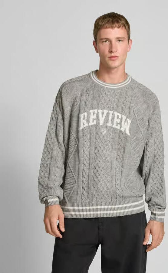REVIEW Gebreide pullover met labelstitching - Foto 2