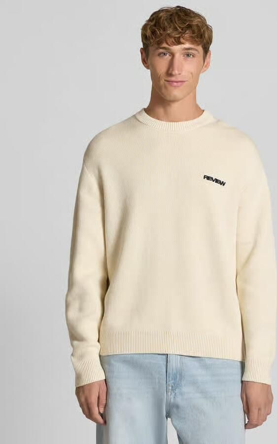 REVIEW Gebreide pullover met labelstitching - Foto 2
