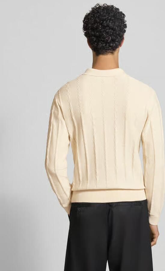 REVIEW Gebreide pullover met Structuurpatroon en Polokraag - Foto 2