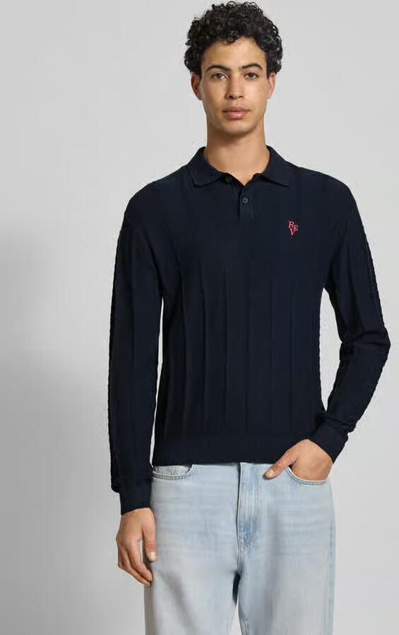 REVIEW Gebreide pullover met Structuurpatroon en Polokraag - Foto 3