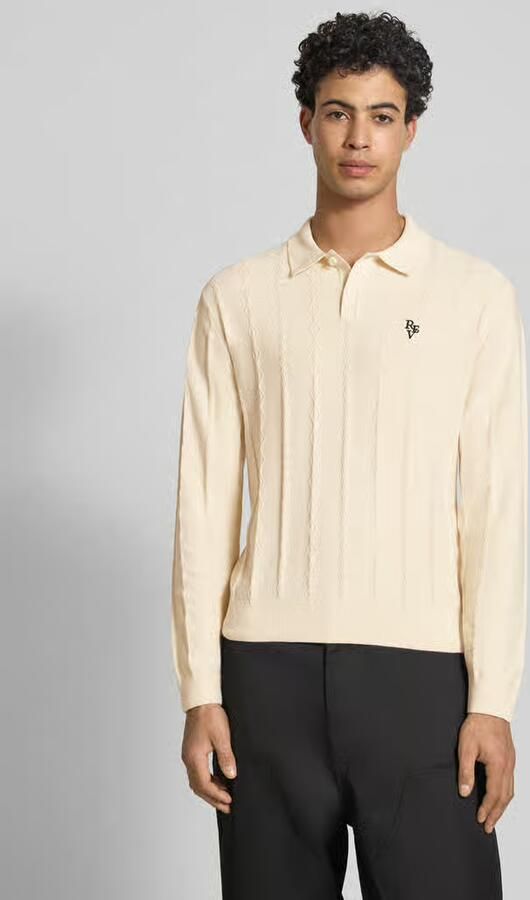 REVIEW Gebreide pullover met Structuurpatroon en Polokraag - Foto 3