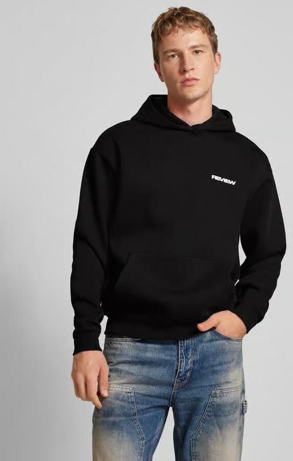 REVIEW Hoodie met labelapplicatie - Foto 3