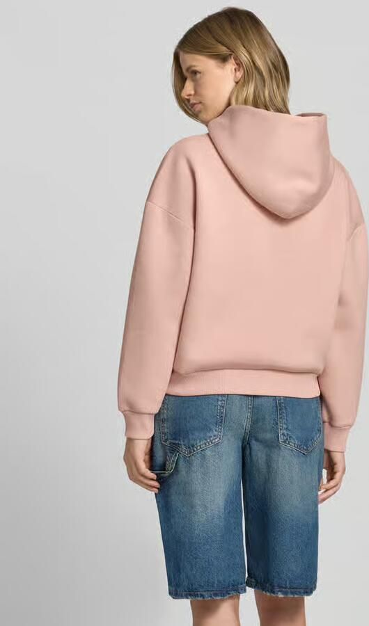 REVIEW Hoodie met labelstitching en kangoeroezak