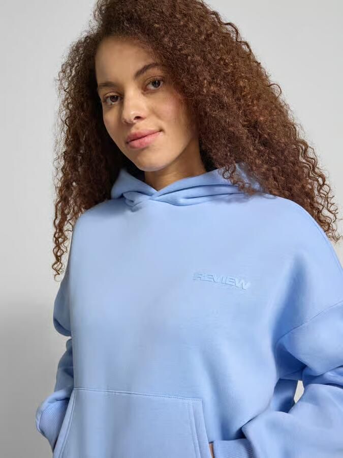 REVIEW hoodie met logo en kangoeroezak