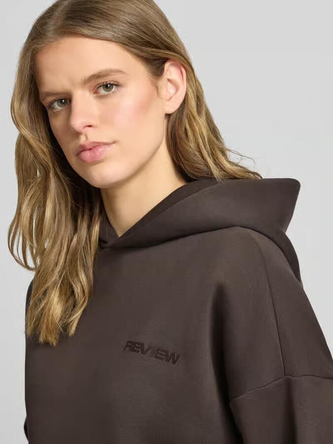 REVIEW hoodie met logo en kangoeroezak