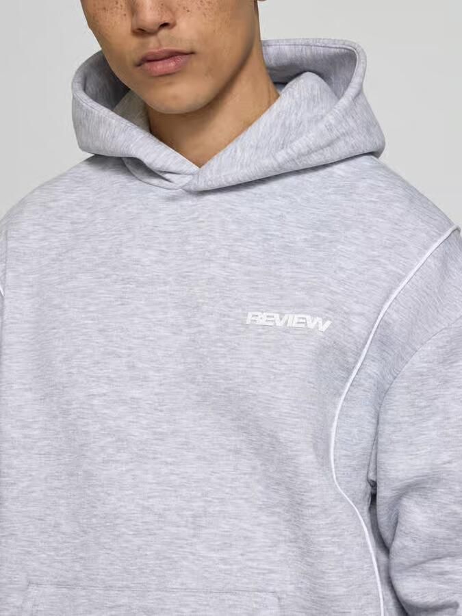 REVIEW hoodie met logo en kangoeroezak