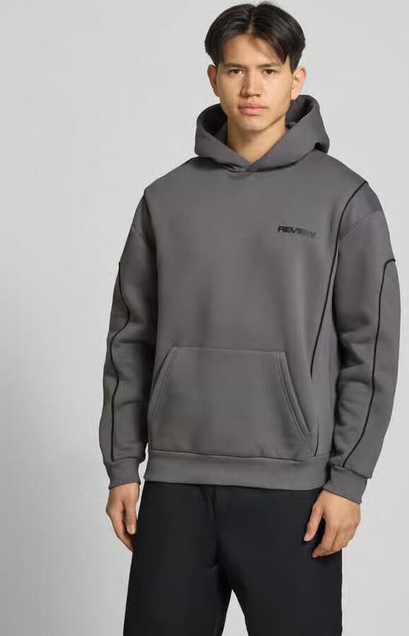 REVIEW hoodie met logo en kangoeroezak - Foto 3