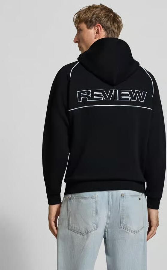 REVIEW Hoodie met logoprint en contrasterende biezen - Foto 2
