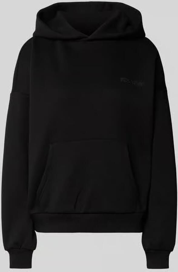 REVIEW Hoodie met logoprint en kangoeroezak