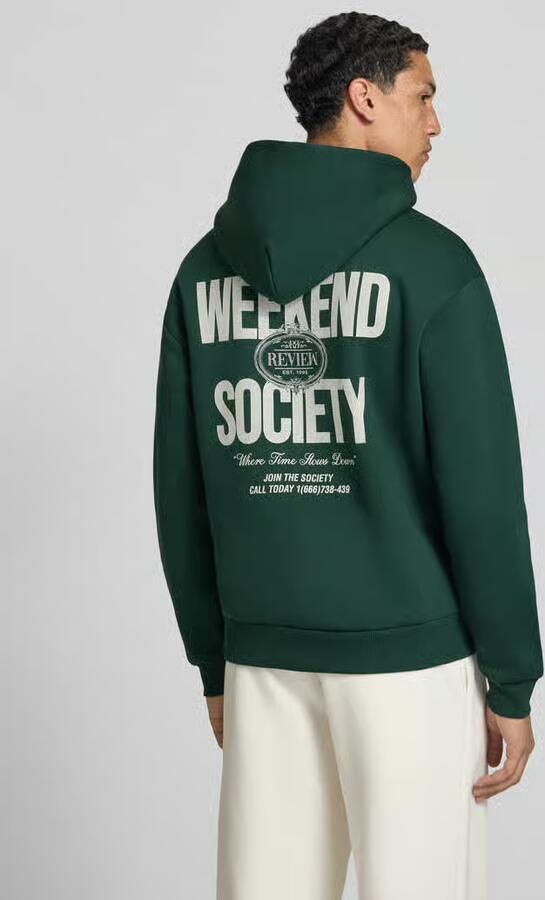 REVIEW Hoodie met logoprint en kangoeroezak - Foto 3