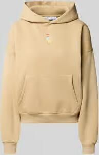 REVIEW Hoodie met motiefstitching en kangoeroezak